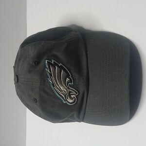 NFL Eagle Adjustable Straps Hat/Cap Hook & Eye Closure Green Embroidered Front